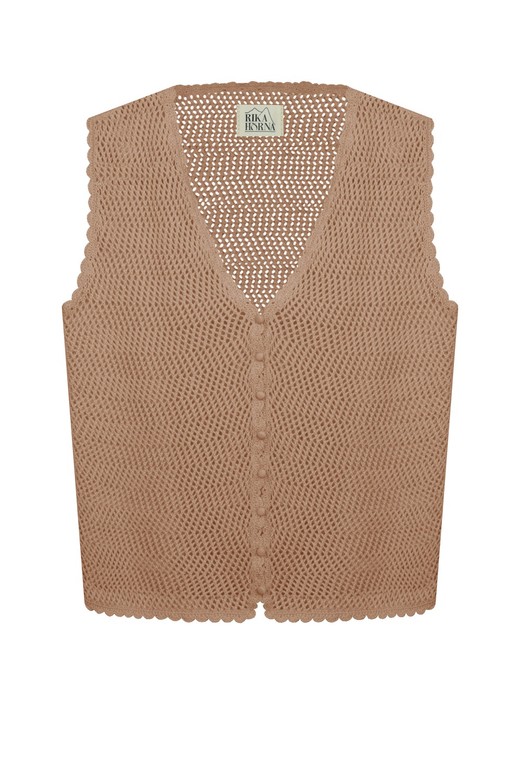 Вʼязана жилетка мокко